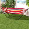 Bliss Hammocks 48" Wide Caribbean Hammock w/Pillow, hook & loop Straps, & Chains, 265Lbs Capacity (Tequila Sunrise) BH-404